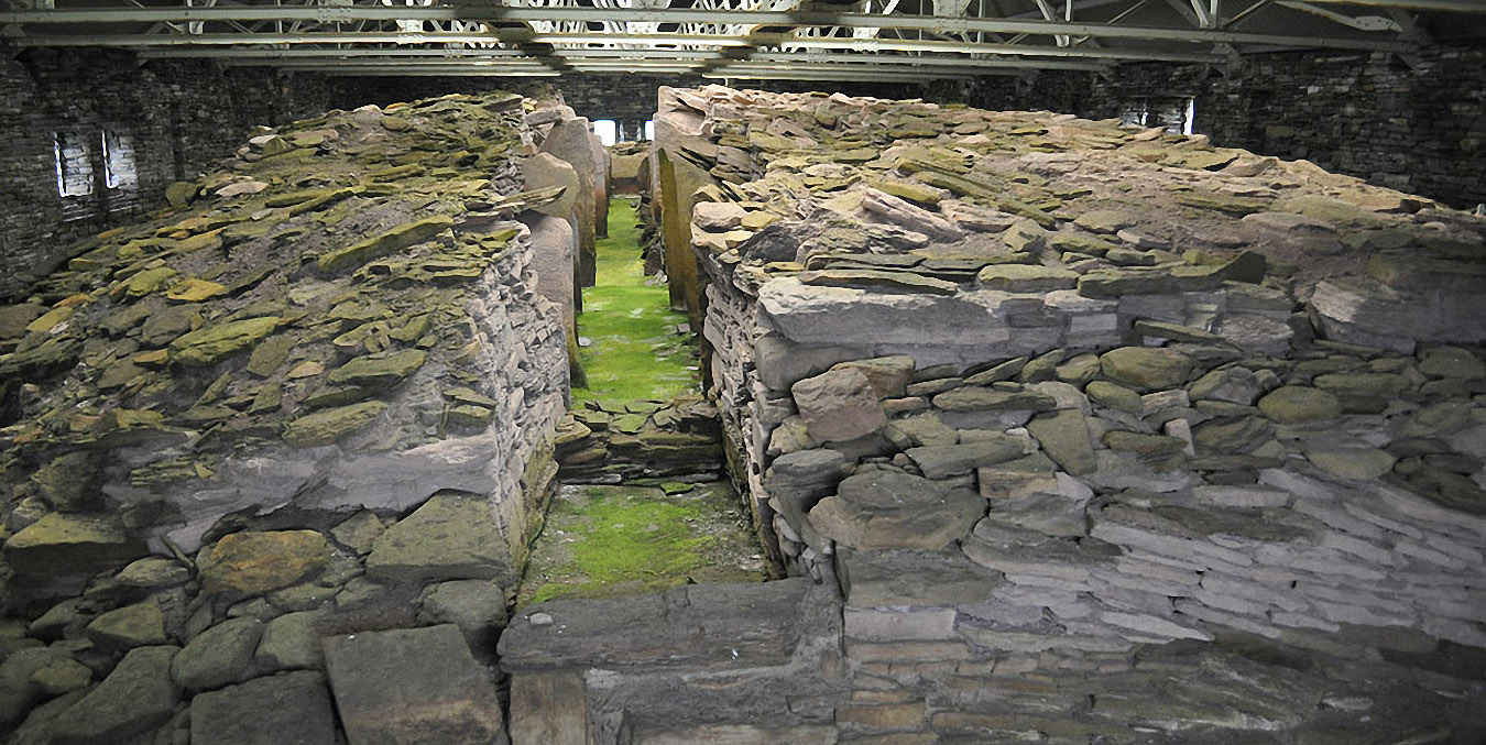 Orcades : le tumulus de Midhowe